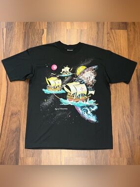 Deadstock Vintage 1992 Harlequin “Age of Discovery” front back single stitch tee